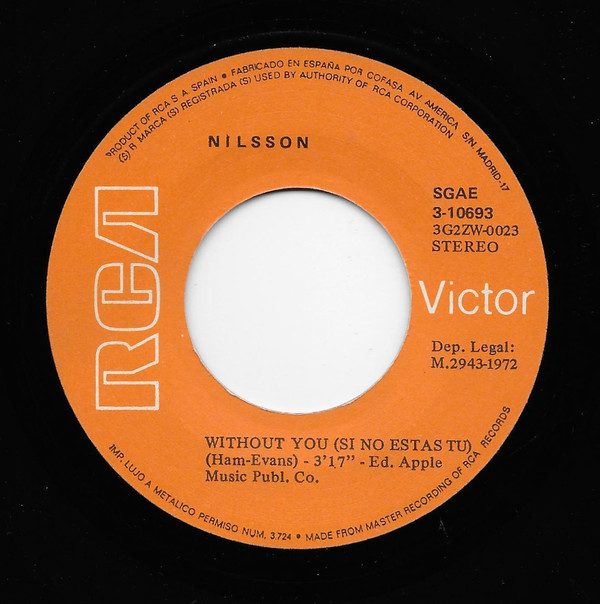 baixar álbum Nilsson - Without You Si No Estas Tu