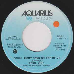 April Wine - Comin' Right Down On Top Of Me album cover