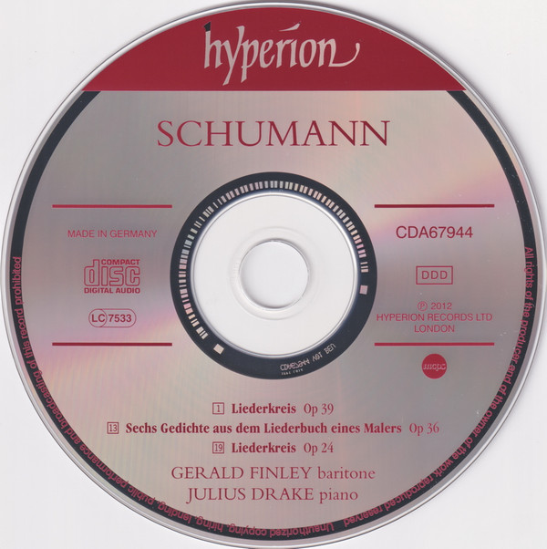 Album herunterladen Schumann, Gerald Finley, Julius Drake - Liederkreis Opp 24 39
