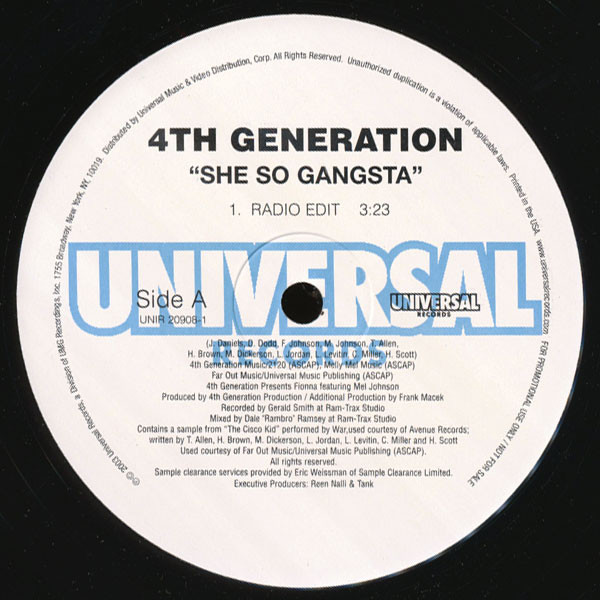 descargar álbum 4th Generation - She So Gangsta