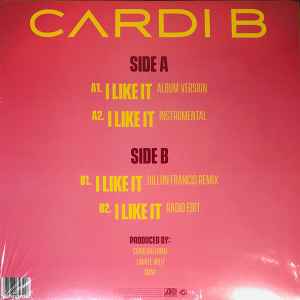 Cardi B – I Like It (2018, Vinyl) - Discogs