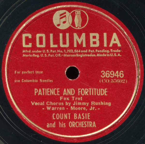 COUNT BASIE AND HIS ORCH. COLUMBIA The Mad Boogie/ Patience and Fortitude