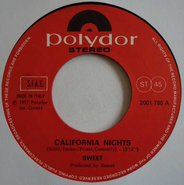 ladda ner album Sweet - California Nights Show Me The Way