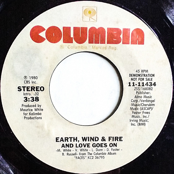 EARTH, WIND & FIRE / AND LOVE GOES ON (AS924) - レコード