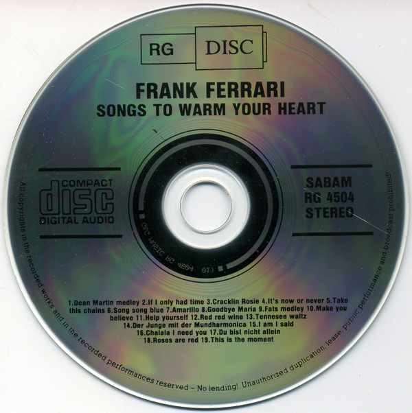 lataa albumi Frank Ferrari - Songs To Warm Your Heart