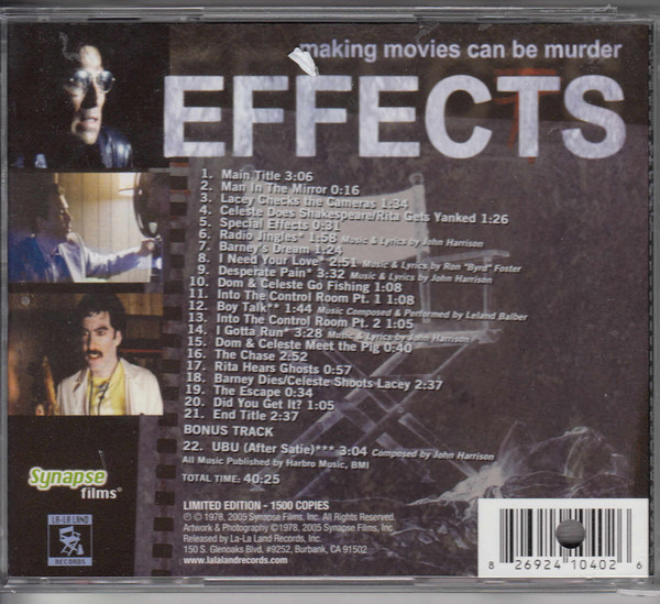 lataa albumi John Harrison - Effects Original Motion Picture Soundtrack