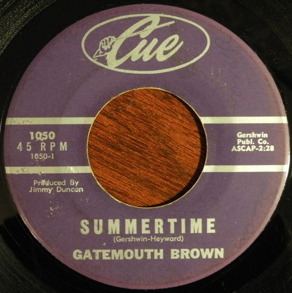 Gatemouth Brown – Summertime / Leftover Blues (1964, Vinyl) - Discogs