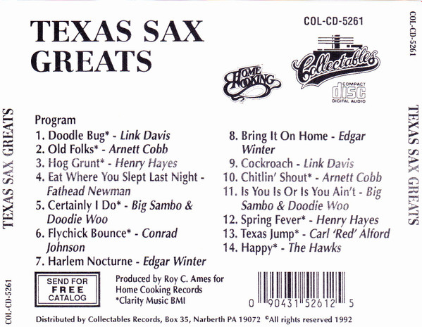 lataa albumi Various - Texas Sax Greats