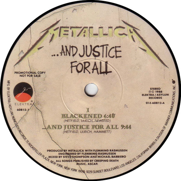 And Justice for All [LP] by Metallica (Vinyl, Sep-1988, Elektra.first  edition 75596081214