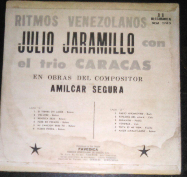 Julio Jaramillo – Ritmos Venezolanos Con El Trio Caracas (1966