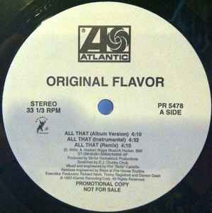 Original Flavor – All That / Hit (1993, Vinyl) - Discogs