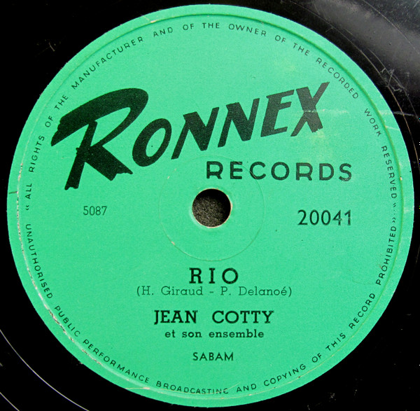 lataa albumi Jean Cotty Et Son Ensemble - Cest Beau Ça Rio