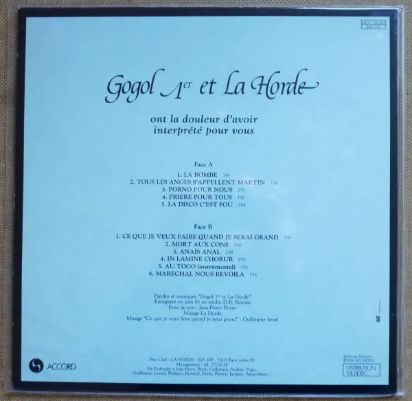 télécharger l'album Gogol 1er Et La Horde - Hencor Pir