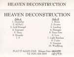 Cover of Heaven Deconstruction, 1996, Cassette