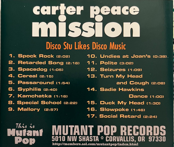 Album herunterladen Carter Peace Mission - Disco Stu Likes Disco Music