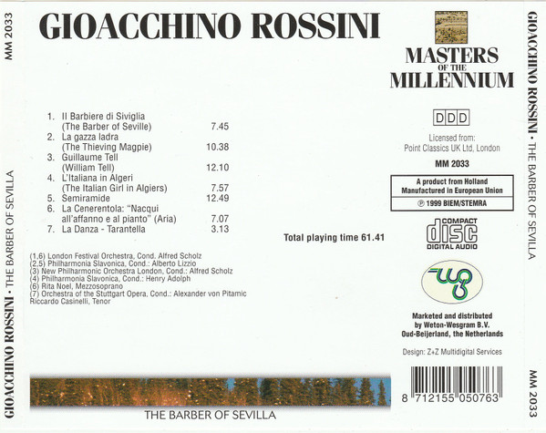 lataa albumi Gioacchino Rossini - The Barber Of Sevilla