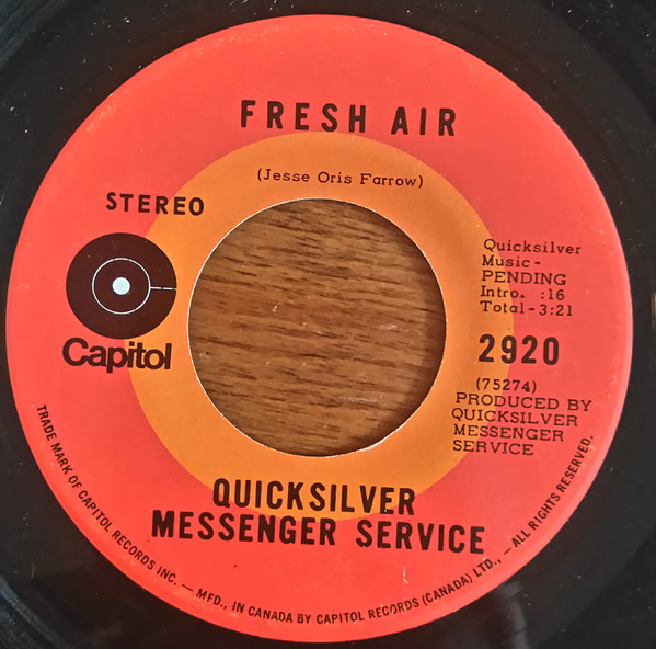 Quicksilver Messenger Service Fresh Air 1970 Vinyl Discogs