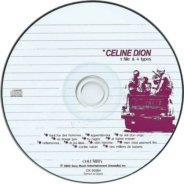 Celine Dion - 1 Fille & 4 Types | Columbia (CK 80984) - 3