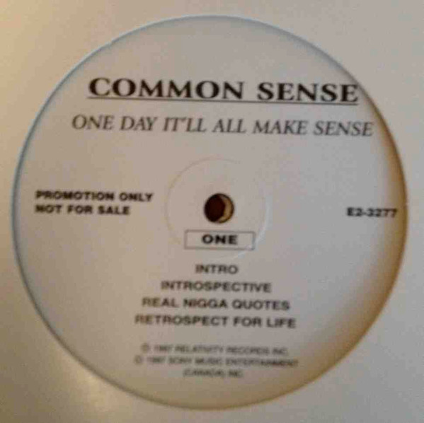 Common Sense – One Day It'll All Make Sense (1997, Vinyl) - Discogs