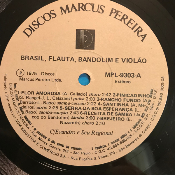lataa albumi Evandro E Seu Regional - Brasil Flauta Bandolim E Violão