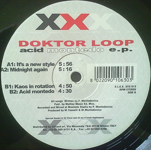 Siaexxx - Doktor Loop â€“ Acid Montedo E.P. (Vinyl) - Discogs