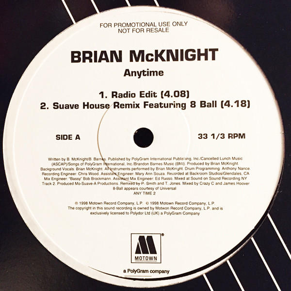 Brian McKnight – Anytime (1998, Vinyl) - Discogs