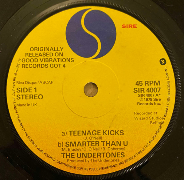 The Undertones – Teenage Kicks (1978, Company Sleeve, Large Text 