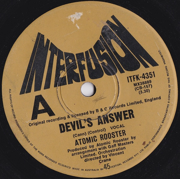 Atomic Rooster – Devil's Answer / The Rock (1971