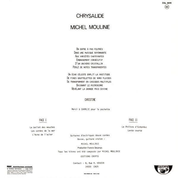 descargar álbum Michel Moulinie - Chrysalide