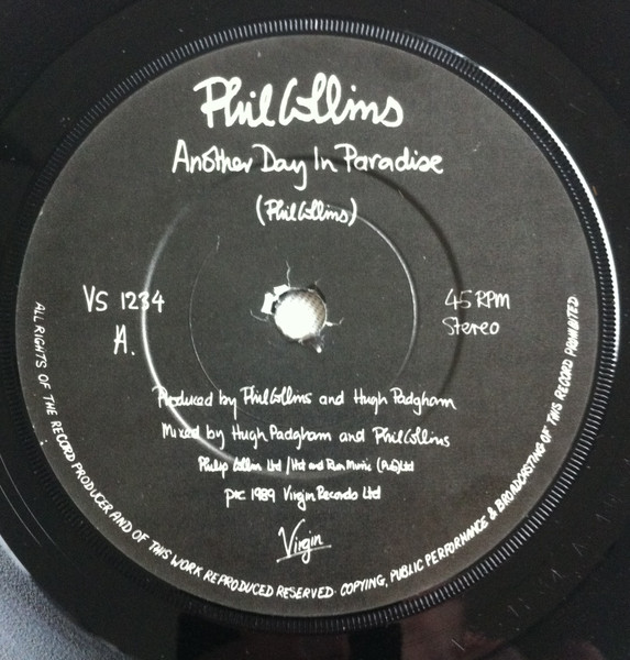 Phil Collins – Another Day In Paradise (1989, Vinyl) - Discogs