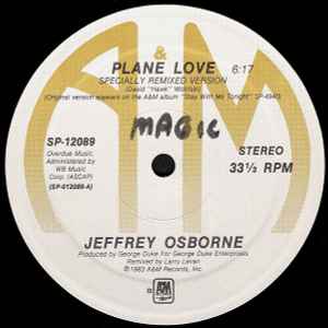 Jeffrey Osborne - Plane Love album cover