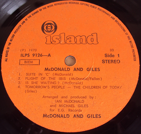 McDonald & Giles – McDonald and Giles (2023, Vinyl) - Discogs