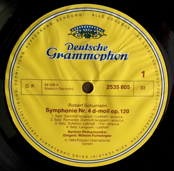 descargar álbum Schumann, Weber Furtwängler, Berlin Philharmonic Orchestra - Symphony No 4 Manfred Overture Euryanthe Overture