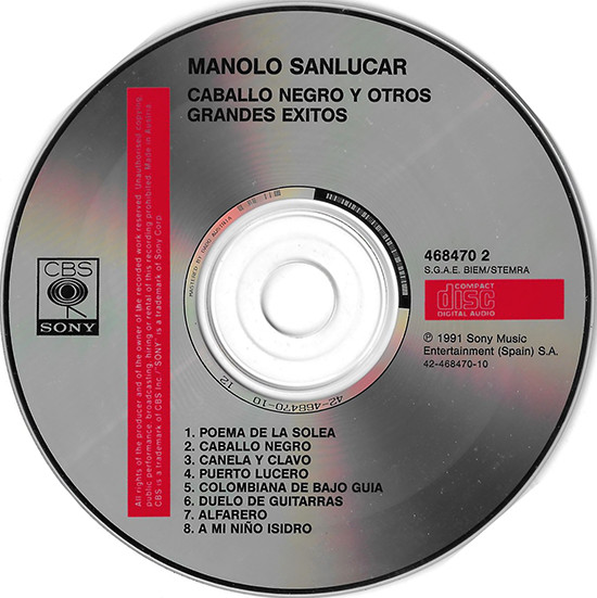 ladda ner album Manolo Sanlucar - Caballo Negro Y Otros Grandes Exitos
