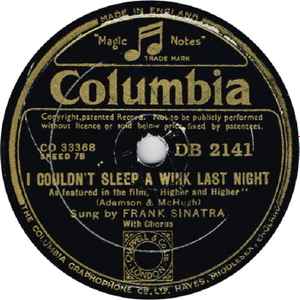 Frank Sinatra – I Couldn't Sleep A Wink Last Night / A Lovely Way To Spend  An Evening (1944