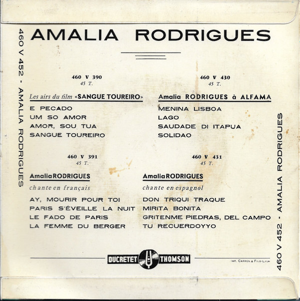 ladda ner album Amália Rodrigues - Amália chante en espagnol