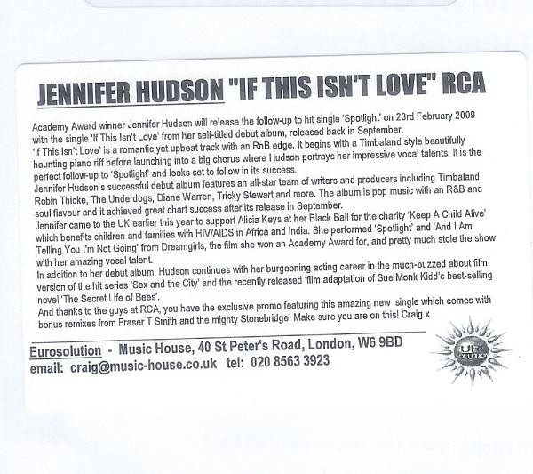 télécharger l'album Download Jennifer Hudson - If This Isnt Love album