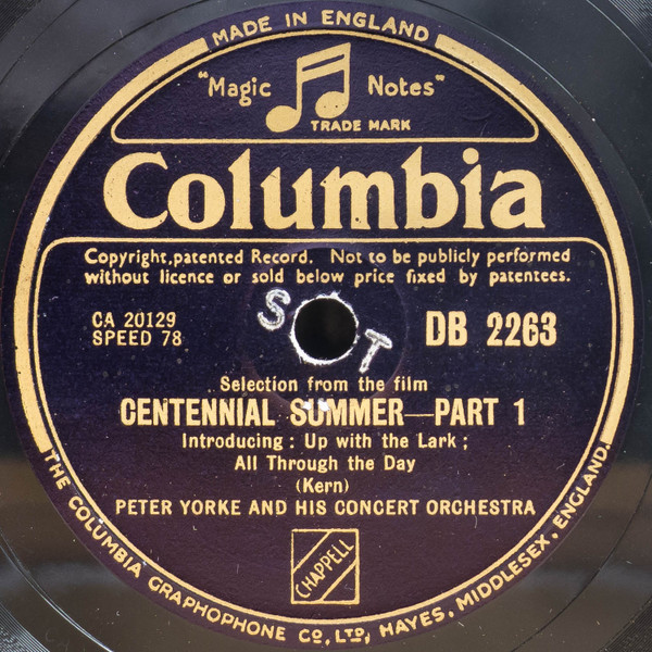 baixar álbum Peter Yorke And His Concert Orchestra - Selection From The Film Centennial Summer