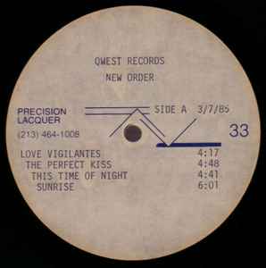 New Order Low Life 1985 Acetate Discogs