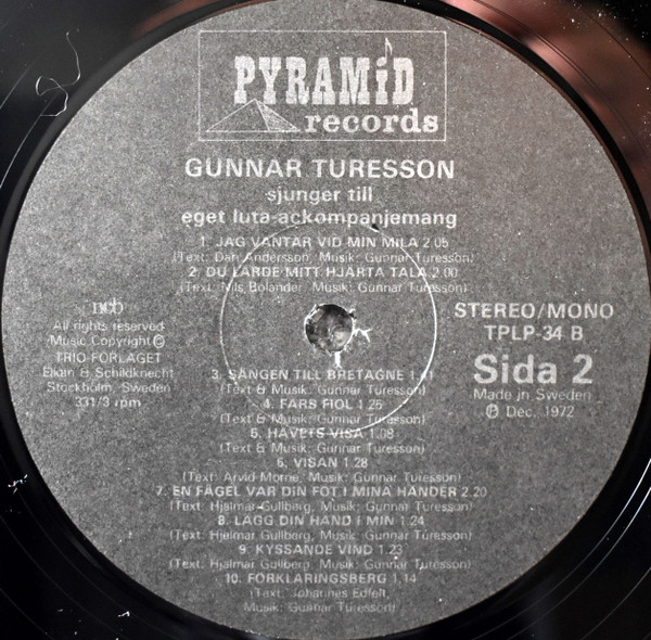 Album herunterladen Gunnar Turesson Lennart Wärmells Orkester - Skaldevisor 1922 1972