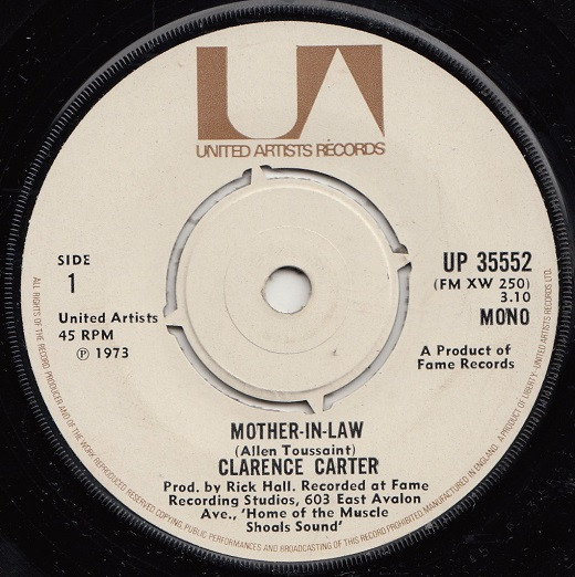 Clarence Carter – Sixty Minute Man / Mother-In-Law (1973, Allied