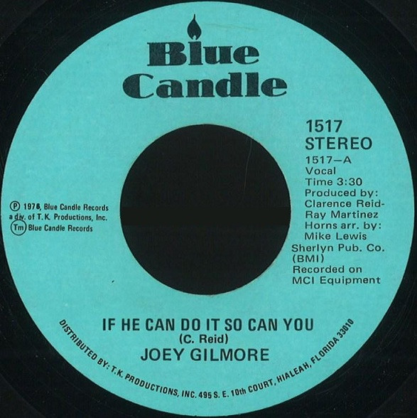 Joey Gilmore ‎Blue Candle/T.K LP レコード-