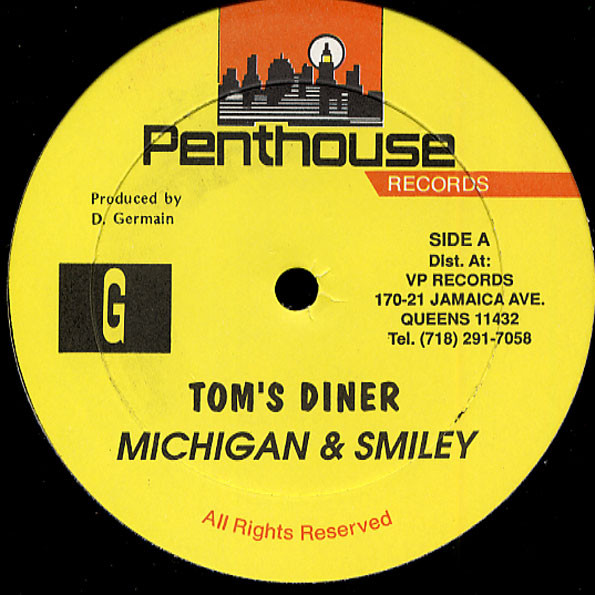 Michigan & Smiley – Tom's Diner (1990, Vinyl) - Discogs