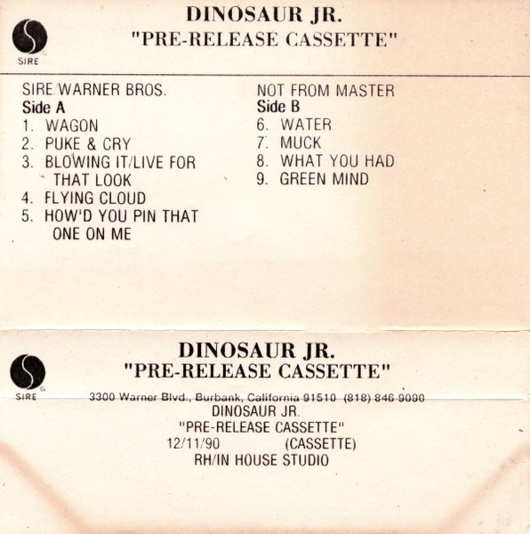 Dinosaur Jr – Green Mind (1991, SR, Cassette) - Discogs