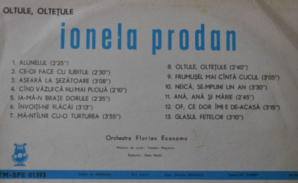 last ned album Ionela Prodan - Oltule Oltețule