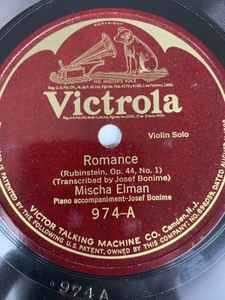 Mischa Elman - Romance (Op. 44, No. 1) / Souvenir Poétique album cover