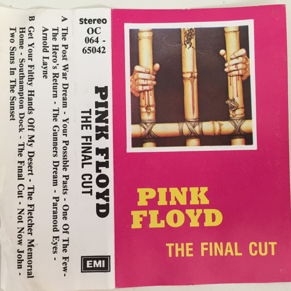 1983 Pink Floyd-the Final Cut Cassette, 1C 264-65 042, European Release -   Hong Kong