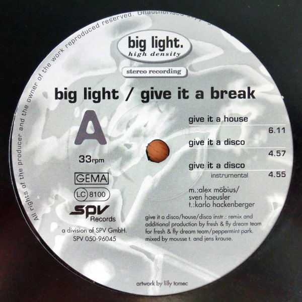 last ned album Big Light - Give It A Break Remixes