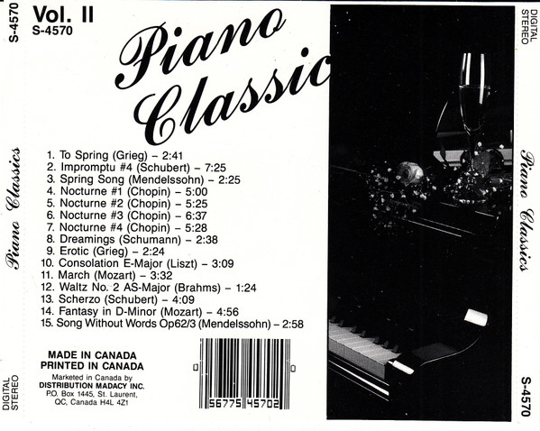 descargar álbum Unknown Artist - Piano classics Vol II