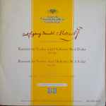 Cover of Konzert Für Violine Und Orchester Nr. 4 D-dur KV 218 / Konzert Für Violine Und Orchester Nr. 5 A-dur KV 219, 1956-09-00, Vinyl